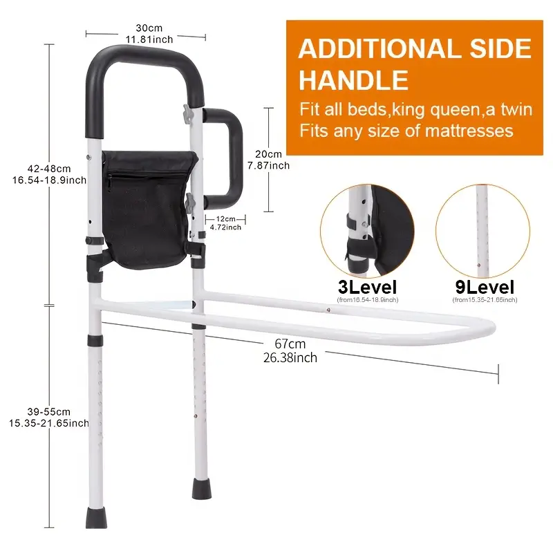 Adjustable Height Bed Rails for Elderly - Image 3